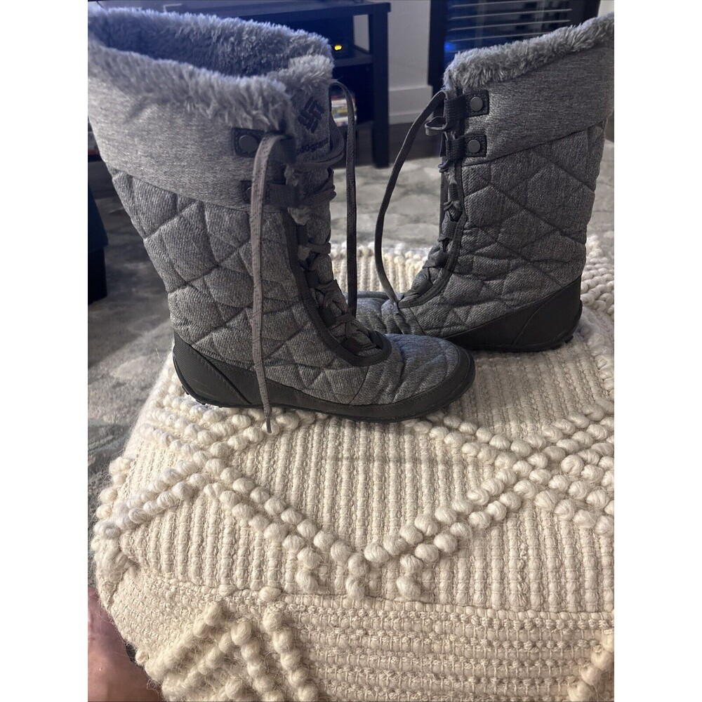 Columbia Women's Minx Mid II Omni-Heat Boot Size 6 Gray Mid Calf Winter Lace Up